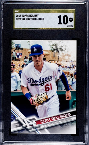 2017 Topps Holiday #HMW120 Cody Bellinger Rookie RC SGC 10 Pristine Gold Label