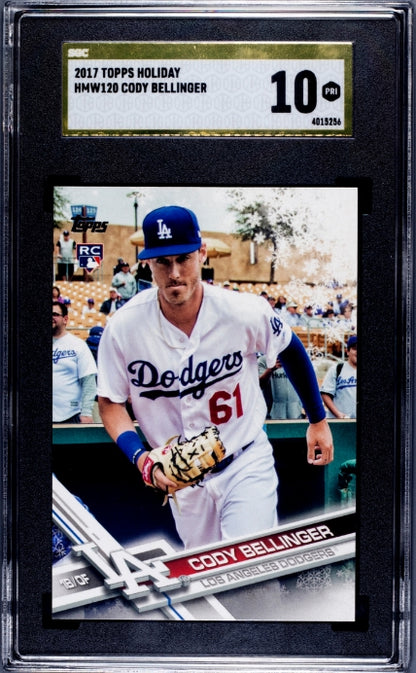 2017 Topps Holiday #HMW120 Cody Bellinger Rookie RC SGC 10 Pristine Gold Label