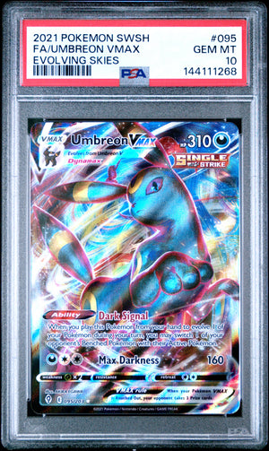 2021 Pokemon Sword & Shield Evolving Skies #095 Umbreon Vmax Full Art PSA 10
