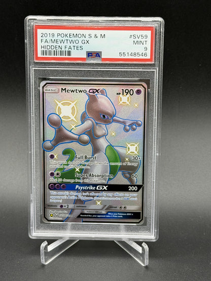 2019 Pokemon Hidden Fates: Shiny Vault #SV59 Mewtwo GX Full Art PSA 9