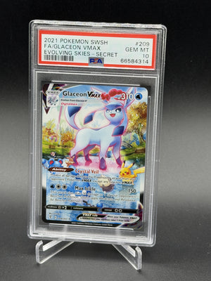 2021 Pokemon Evolving Skies #209 Glaceon VMAX Fulla Art Secret Rare PSA 10