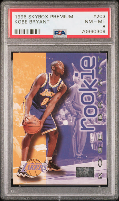 1996 Skybox Premium #203 Kobe Bryant Rookie RC PSA 8 (309)
