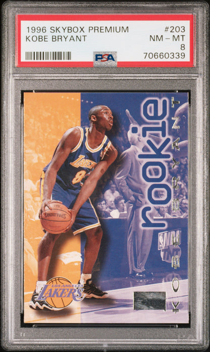 1996 Skybox Premium #203 Kobe Bryant Rookie RC PSA 8 (339)