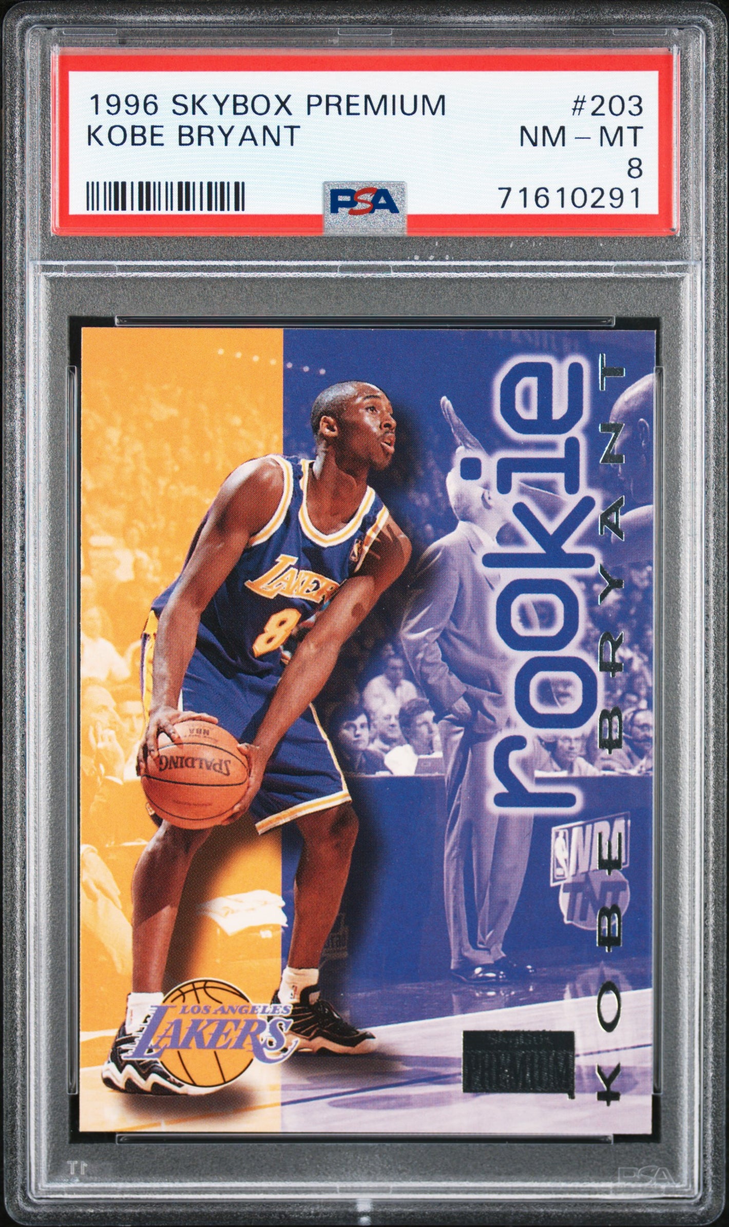 1996 Skybox Premium #203 Kobe Bryant Rookie RC PSA 8 (291)