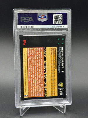 2007-08 Topps #2 Kevin Durant Rookie Set PSA 8