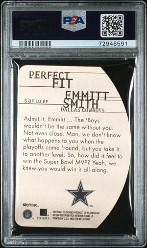1999 SkyBox Molten Metal Emmitt Smith Perfect Fit Gold PSA 9