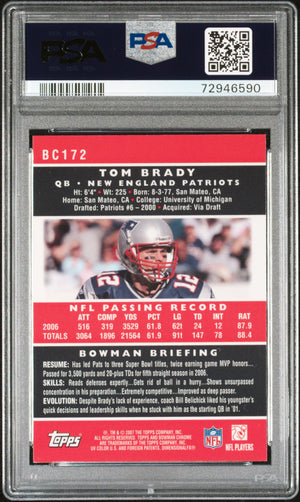 2007 Bowman Chrome #BC172 Tom Brady PSA 9 (590)