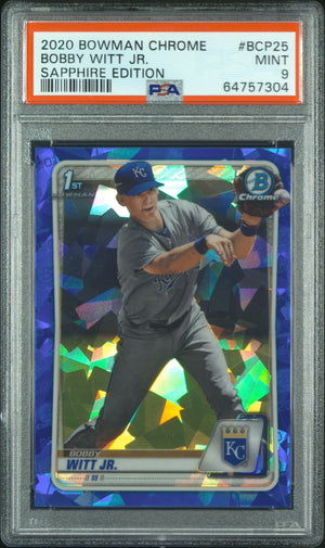 2020 Bowman Sapphire #BCP-25 Bobby Witt Jr. 1st PSA 9 (304)