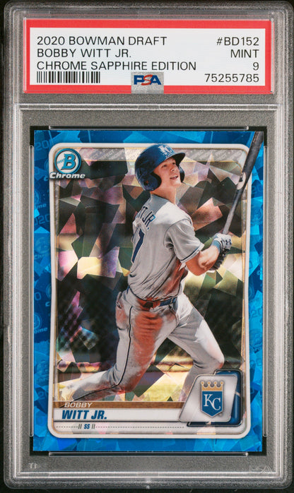 2020 Bowman Draft Sapphire Edition #BD-152 Bobby Witt Jr. PSA 9