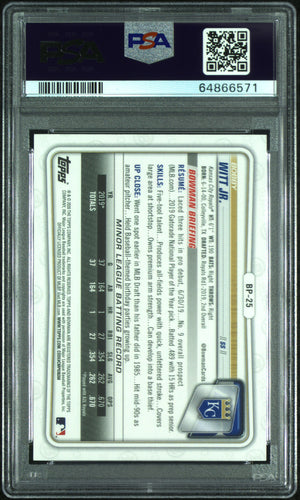 2020 Bowman #BP-25 Bobby Witt Jr. 1st Prospects Purple /250 PSA 9