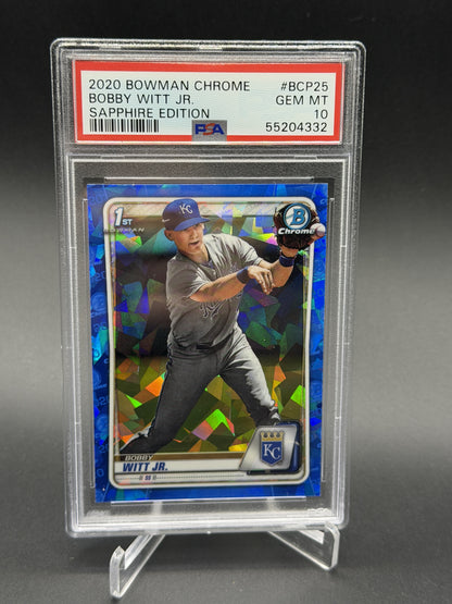 2020 Bowman Sapphire #BCP-25 Bobby Witt Jr. 1st PSA 10