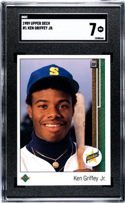 1989 Upper Deck #1 Ken Griffey Jr. Star Rookie SGC 7