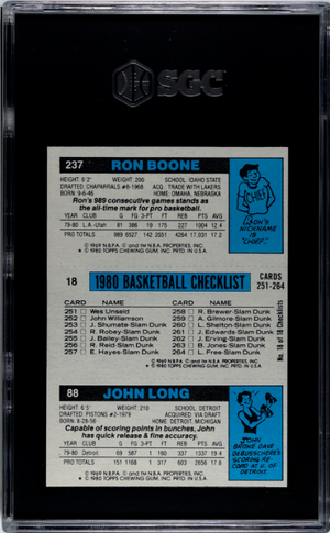 1980-81 Topps #111 Long/Johnson/Boone SGC 7