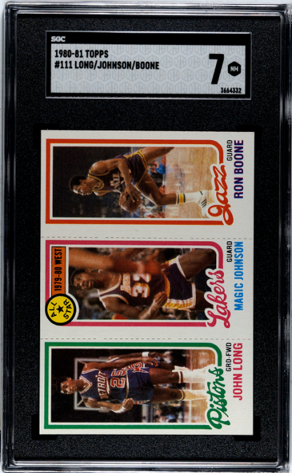 1980-81 Topps #111 Long/Johnson/Boone SGC 7