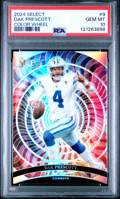 2024 Panini Select #9 Dak Prescott Color Wheel PSA 10