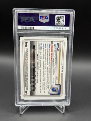 2020 Bowman Chrome Mega #BCP-160 Bobby Witt Jr. Mojo Refractor Purple /250 PSA 9