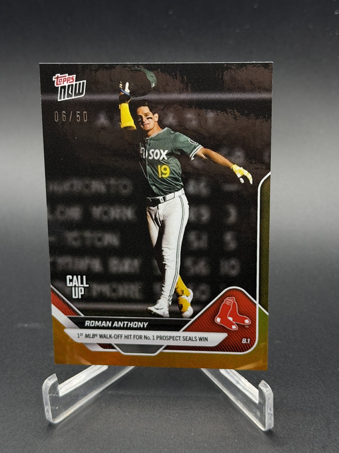 2025 Topps Now #494 Roman Anthony Call Up Gold Foil #/50