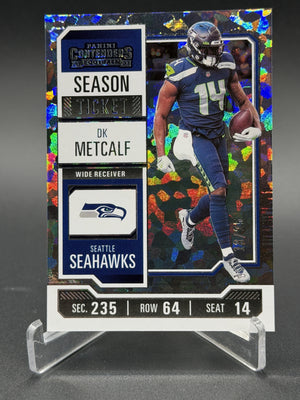 2023 Panini Contenders #89 DK Metcalf Cracked Ice Ticket #/25