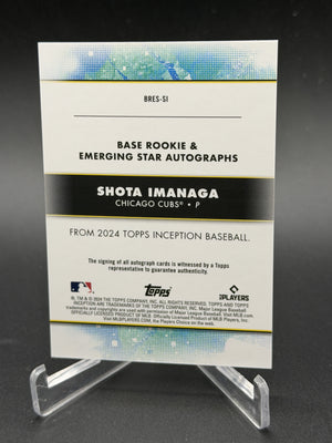 2024 Topps Inception #BRES-SI Shota Imanaga Rookie and Emerging Star Auto /149