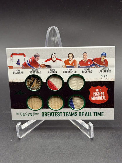 2022 Leaf Game Used Montreal Canadiens 1968-69 All Time Greatest Team Relics /3