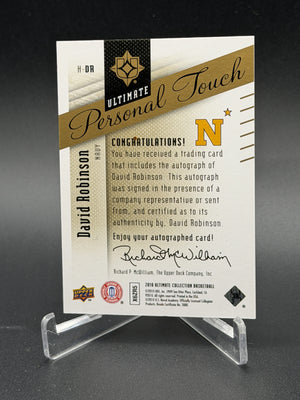 2010 Upper Deck Ultimate David Robinson Personal Touch My Hero Auto /25