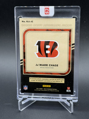2021 Panini Gold Standard #RJJ-JC Ja'Marr Chase Rookie Jersey Auto Jumbo /99