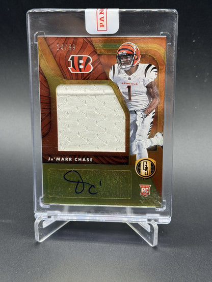 2021 Panini Gold Standard #RJJ-JC Ja'Marr Chase Rookie Jersey Auto Jumbo /99