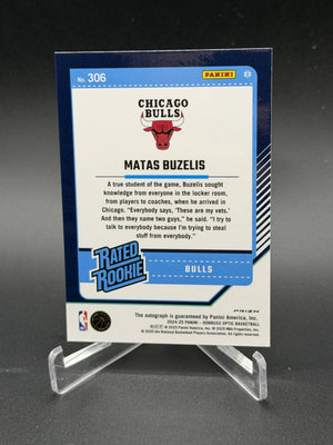 2024-25 Donruss Optic #306 Matas Buzelis Rated Rookie Auto Holo Prizm