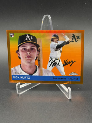 2025 Topps Chrome Platinum #254 Nick Kurtz Orange Refractors #/25