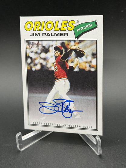 2026 Topps Heritage #77RO-JP Jim Palmer Real One Autographs