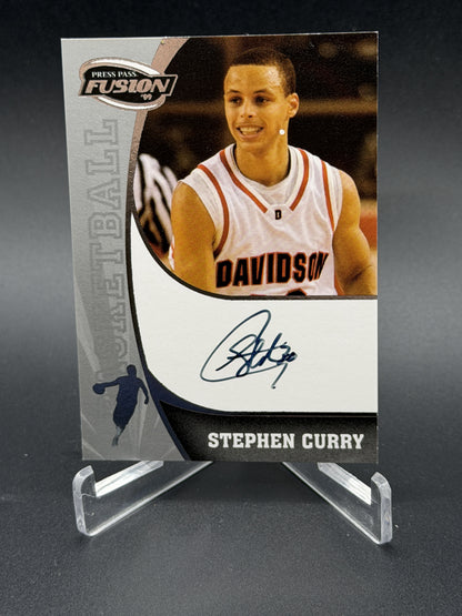 2009 Press Pass Fusion #SS-SC Stephen Curry Rookie Autographs Silver