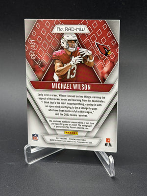 2023 Panini Phoenix #RAD-MW Michael Wilson RPS Rookie Auto Dual Jersey #/199