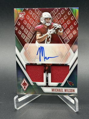 2023 Panini Phoenix #RAD-MW Michael Wilson RPS Rookie Auto Dual Jersey #/199
