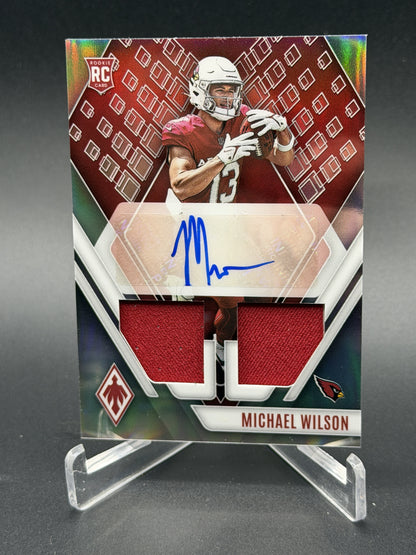 2023 Panini Phoenix #RAD-MW Michael Wilson RPS Rookie Auto Dual Jersey #/199