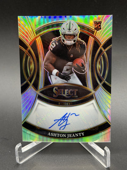 2025 Panini Select #RSI-AJY Ashton Jeanty Rookie Signatures Silver Prizm