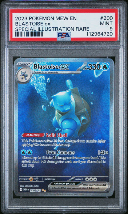 2023 Pokemon Mew 151 #200 Blastoise Ex Special Illustration Rare PSA 9