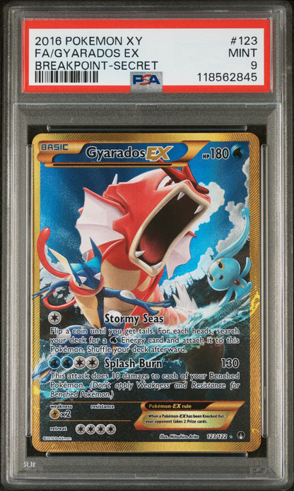 2016 Pokemon Xy Breakpoint #123 Gyarados Ex Full Art Secret PSA 9
