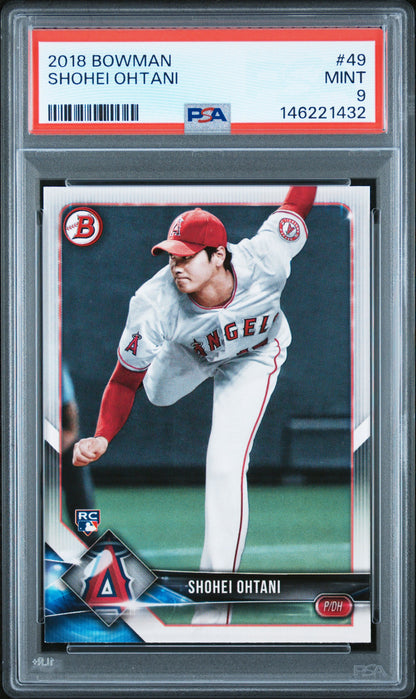 2018 Bowman #49 Shohei Ohtani Rookie RC PSA 9