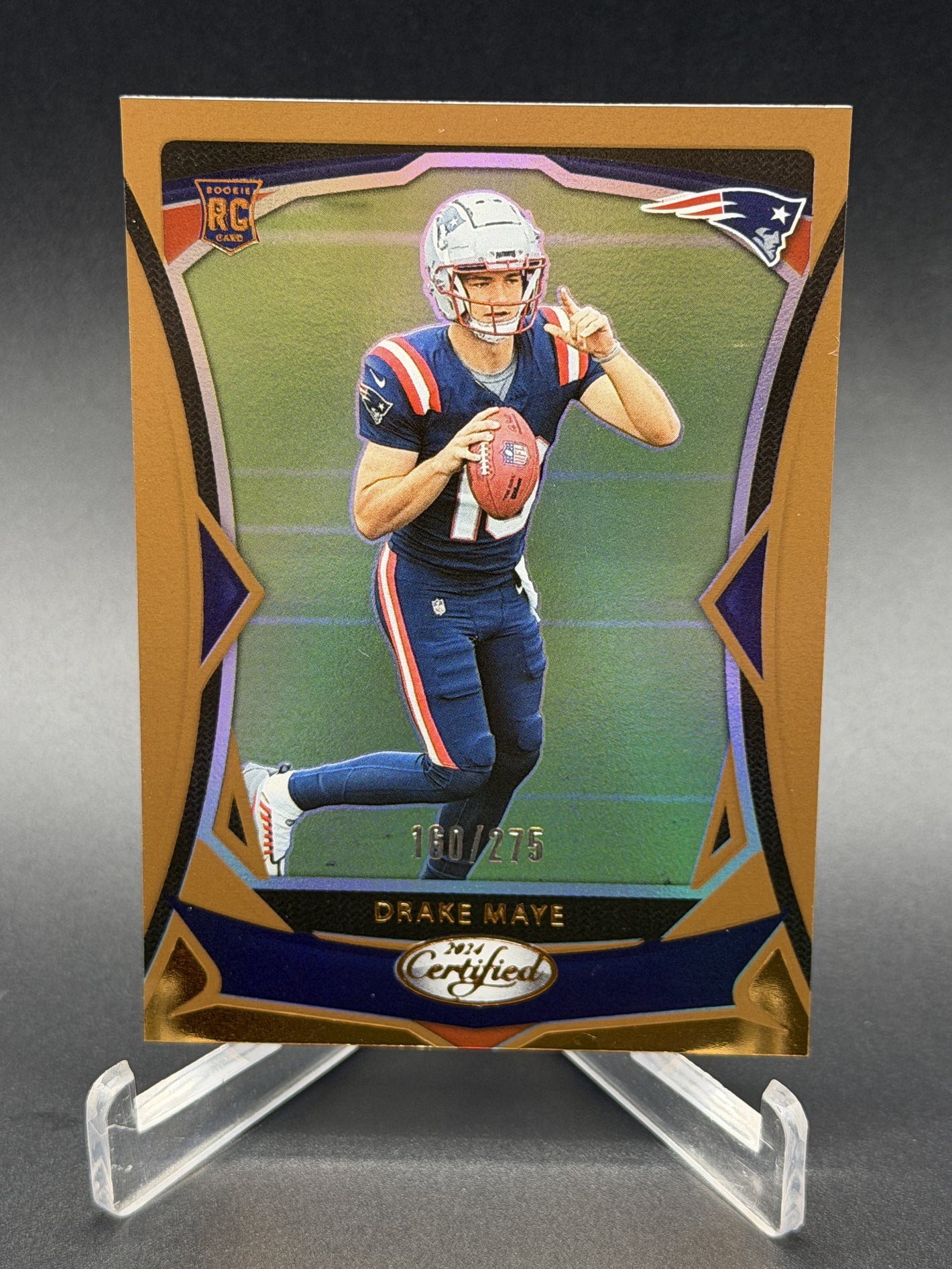 2024 Panini Certified #103 Drake Maye Rookie RC Mirror Bronze /275