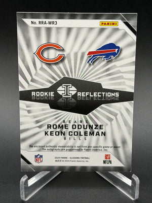 2024 Illusions Rome Odunze Keon Coleman Rookie Reflections Dual Patch Auto /199
