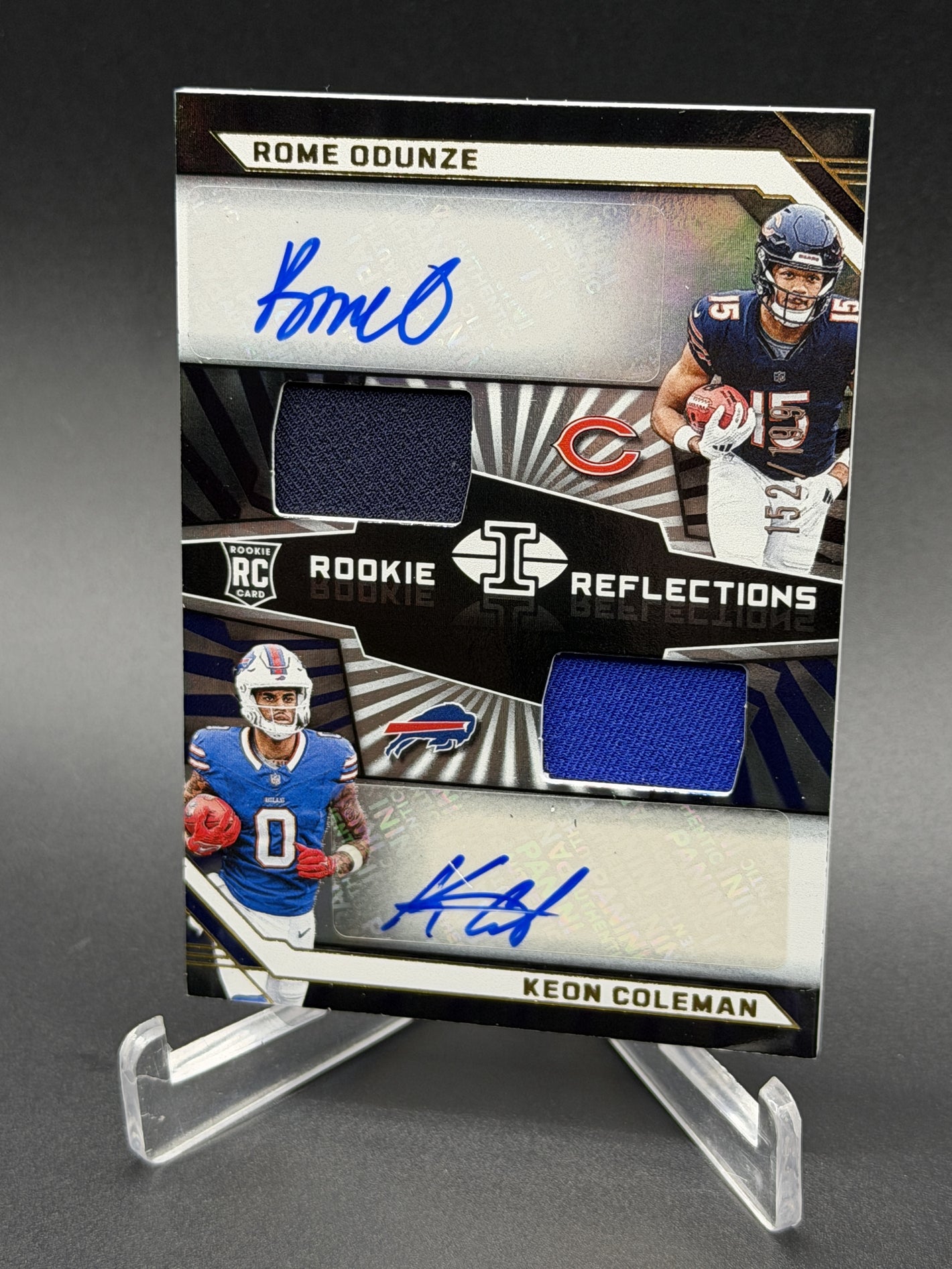 2024 Illusions Rome Odunze Keon Coleman Rookie Reflections Dual Patch Auto /199