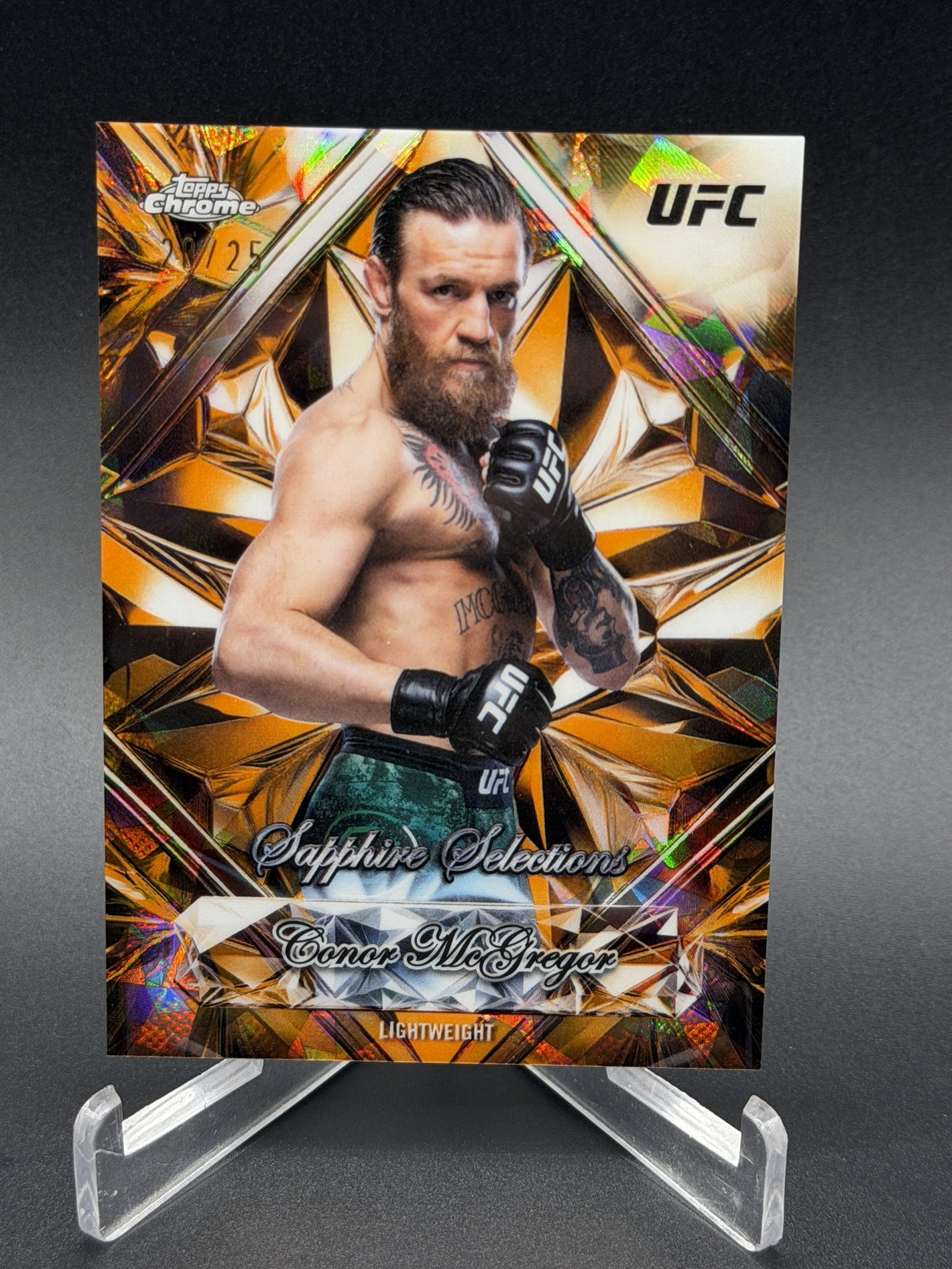 2026 Topps Chrome UFC Sapphire Edition Conor McGregor Selections Orange /25