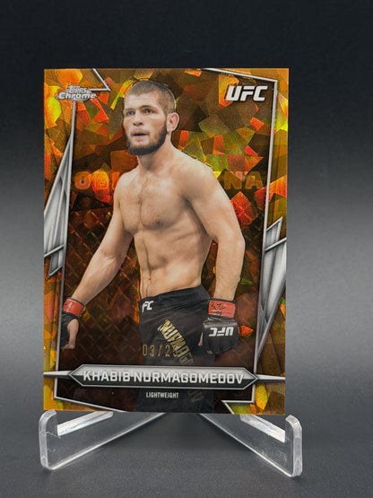 2026 Topps Chrome UFC Sapphire Edition #140 Khabib Nurmagomedov Orange /25