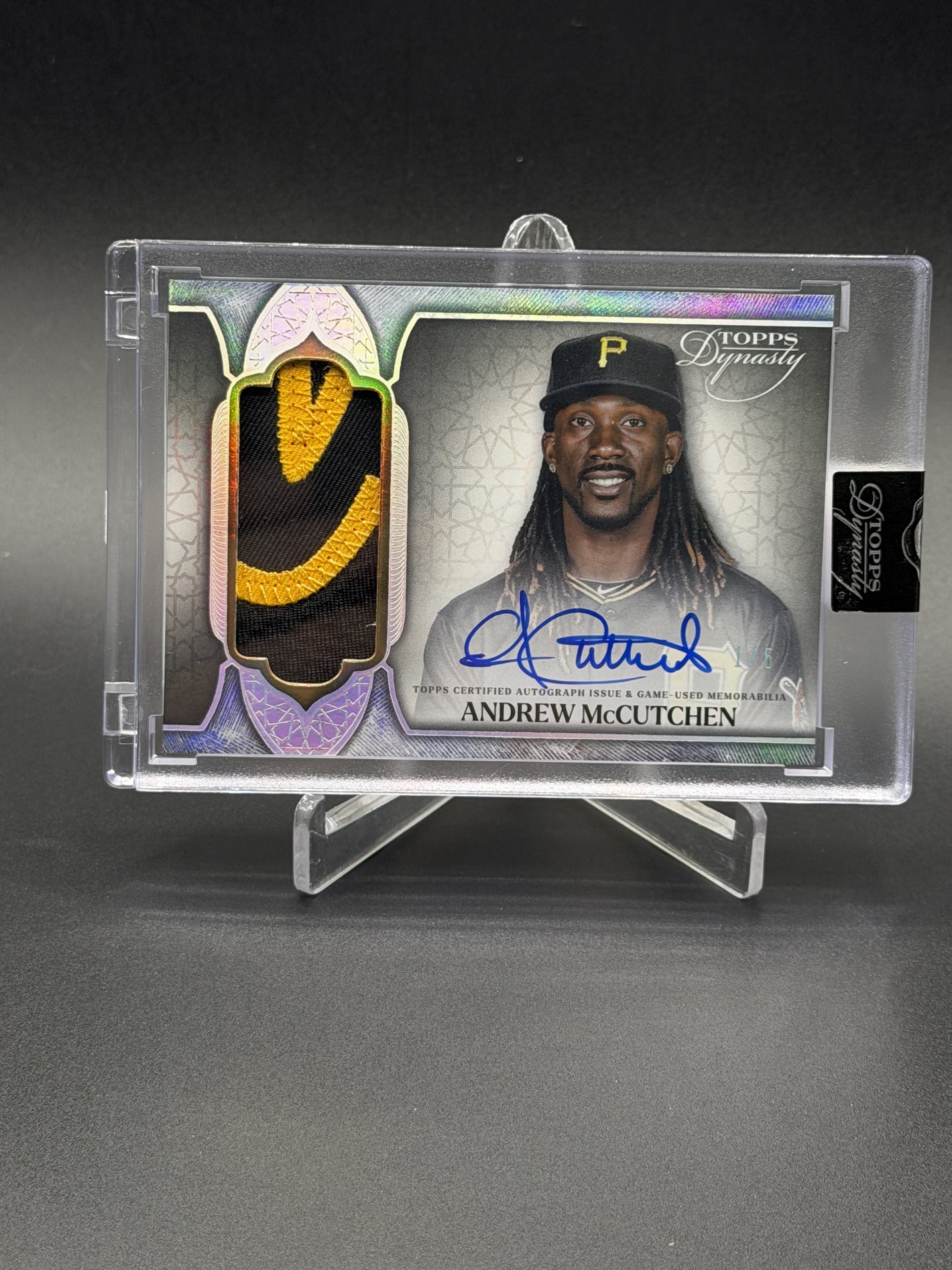 2025 Topps Dynasty #DAP-AM2 Andrew McCutchen Silver Patch Auto #/5
