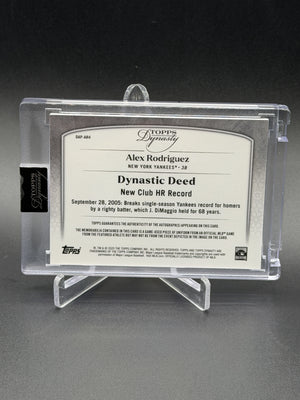 2025 Topps Dynasty #DAP-AR4 Alex Rodriguez Auto MLB Logo Tag Gold 1/1
