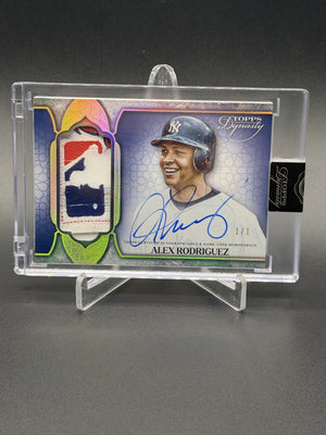 2025 Topps Dynasty #DAP-AR4 Alex Rodriguez Auto MLB Logo Tag Gold 1/1