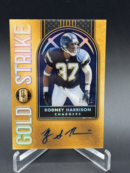 2023 Panini Gold Standard #GS-RH Rodney Harrison Gold Strike Auto /49