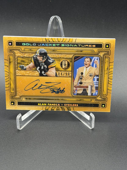 2023 Panini Gold Standard #GJS-AF Alan Faneca Gold Jacket Signatures #/99