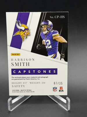 2019 Panini Majestic #CP-HS Harrison Smith Capstones Auto #/35