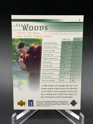 2001 Upper Deck #1 Tiger Woods Rookie RC #2